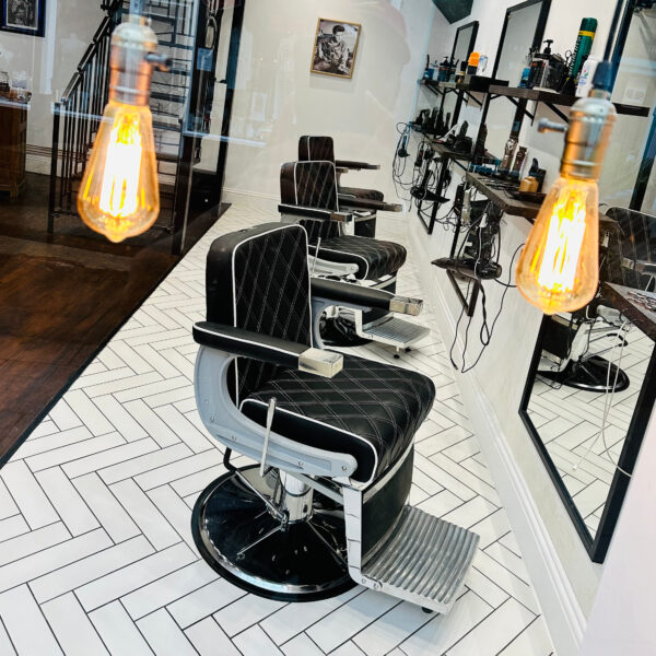 collusion barbers hitchin sofa waiting barbershop